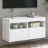 White: vidaXL TV cabinet with LED 80x30x40 cm