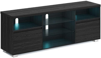 Vasagle TV-Schrank mit LED-Beleuchtung 160 cm schwarz VTL331T21