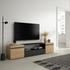 Skraut Home TV-Schrank 200x45x35cm, Für TV-Geräte bis zu 80 Eiche Schwarz