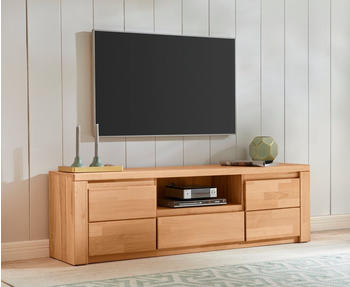 Home Affaire Lowboard Burani, grifflose Optik, Fernsehtisch, Kernbuche teilmassiv | Kernbuchefarben