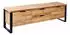 Jahnke Lowboard Schwarz Mangoholz massiv 4 Schubladen 150x25x35 cm (1504010002)