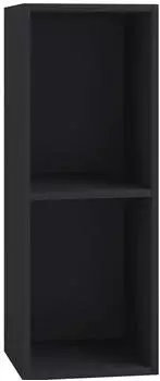 Mid.you Plattenregal schwarz 2 F&auml;cher 34x72x30 cm CD- & DVD-Regale (657005706)