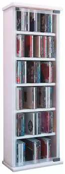 Mid.you CD-Regal wei&szlig; 5 F&auml;cher 31x92x18 cm CD- & DVD-Regale (657005905)