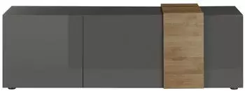 Robas Lund Lowboard Schwarz Walnuss 160x50x35 cm (196034701)