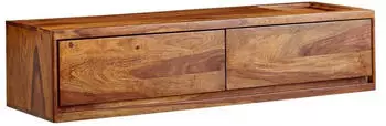 Mid.you Lowboard aus massivem Sheesham 2 Schubladen 108x25x34 cm (850049385)
