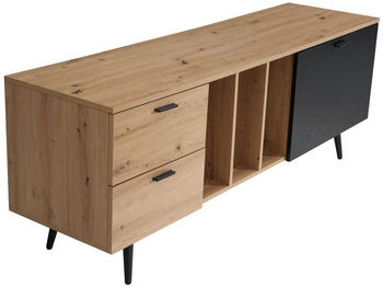 Livetastic Schallplattenregal Nussbaum 2 Fächer 34x115x29 cm CD & DVD-Regale (850043702)