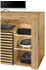 Livetastic Lowboard Schwarz 4 Schubladen 280x25x34 cm (572040701)