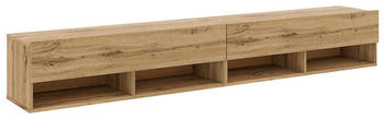 Livetastic Bildschirmerhöhung Weiß 55x12,7x20 cm Arbeitszimmer Bürozubehör (1170008802)