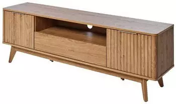 Livetastic Lowboard Grau Schwarz 3 F&auml;cher 1 Schubladen 160x58x45 cm Glas (1504016001)