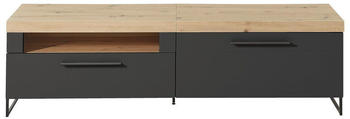 Livetastic Lowboard Graphit Eiche Artisan 2 Fächer 2 Schubladen 192x62x47 cm (2737008530)