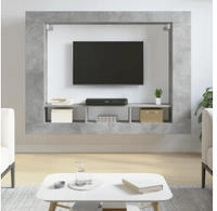 vidaXL TV-Schrank Betongrau 152x22x113 cm Holzwerkstoff