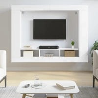vidaXL TV-Schrank Wei&szlig; 152x22x113 cm Holzwerkstoff