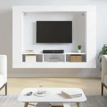 vidaXL TV stand 152x22x113 white