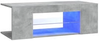 vidaXL TV-Schrank mit LED-Leuchten Betongrau 90x39x30 cm