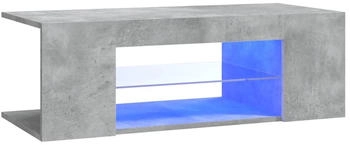 vidaXL TV cabinet with LED lights cement grey 90x39x30 cm