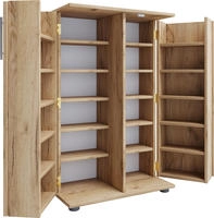 Holz Schrank CD DVD Regal abschlie&szlig;bar Engalo XL