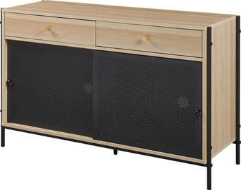 en.casa Stryn (120 x 40 x 75 cm) Braun/Schwarz
