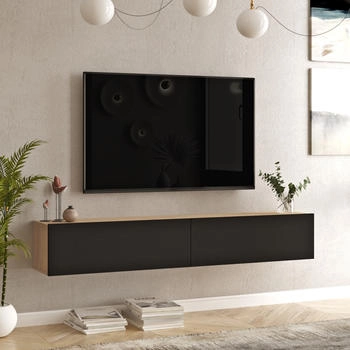 en.casa Lapinlahti (180 x 31.5 x 29.5 cm) Braun/Schwarz