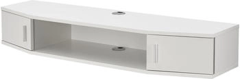 en.casa TV-Wandregal T&oslash;rring Wei&szlig; Weiss