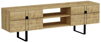 Livetastic Lowboard Weiß 2 Schubladen 176,5x39x43 cm (74001102)