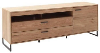 Livetastic Lowboard Grau Weiß Glas Buche 1 Fächer 140x45x42 cm (196081808)