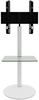 Mid.you TV-Rack Klarglas wei&szlig; rechteckig 55x100x45 cm schwenkbar (657019502)