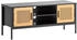 Livetastic Lowboard Schwarz Eiche 150x55x40 cm (850054705)