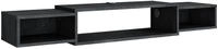 Tv-schrank Nordic, Schwarz Beton, 139.7 X 20.3 Cm Mit Offenen Regalen, Vicco