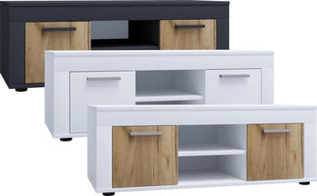 VCM Holz TV Lowboard M&ouml;bel Fernseh Usilo L (102 x 45 x 37 cm) Grau