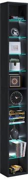 VCM Regal, Wandregal H&auml;ngeregal Wandboard Holzregal Rasito XL (21 x 14 x 152 cm) Schwarz