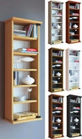 Holz CD DVD Wandregal Schrank Loposa Glast&uuml;r
