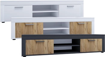 VCM Holz TV Lowboard M&ouml;bel Fernseh Usilo XL (160 x 45 x 37 cm) Weiss