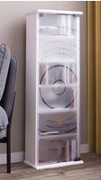 Holz CD DVD Stand Regal Schrank Glast&uuml;r Tilano M