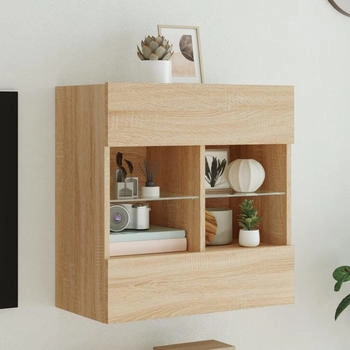 vidaXL TV-Wandschrank mit LED-Leuchten Sonoma-Eiche (837094)