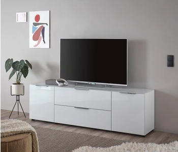 Stella Trading Santorin TV-Lowboard Wei&szlig; Glas (45-561-17)