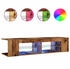 vidaXL TV-Schrank mit LED-Leuchten Altholz-Optik 135 x 39 x 30 cm (856323)