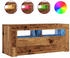 vidaXL TV-Schrank mit LED-Leuchten Altholz-Optik 90 x 35 x 40 cm (856321)