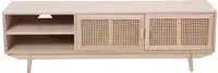 SalesFever Lowboard "Vejle Chic & Stylisch: Das TV-Kommode" Edle Rattan-Kommode...