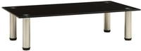 vidaXL TV-Tisch 60x35x17 cm Schwarz Hartglas
