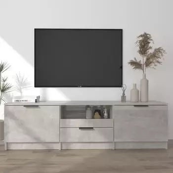 vidaXL TV-Schrank Betongrau 140x35x40 cm Holzwerkstoff (811452)