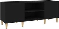 vidaXL Plattenschrank Schwarz 121x38x48 cm Holzwerkstoff