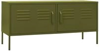 vidaXL TV-Schrank Olivgr&uuml;n 105x35x50 cm Stahl