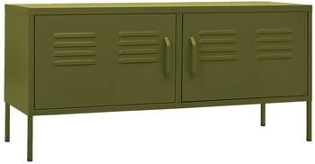 vidaXL TV-Schrank olivgrün 105 x 35 x 50 cm Stahl (336225)