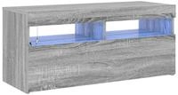 Vidaxl Tv Cabinet With Led Lights Grey Sonoma 90x35x40 Cm