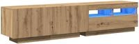 vidaXL TV-Schrank mit LED-Leuchten Artisan-Eiche 180x35x40 cm