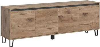 xonox.home Lowboard Balton Oak Colori Holzwerkstoff/Metall TV-Board (X5ZB9T30)