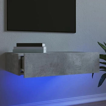 vidaXL TV-Schrank mit LED-Leuchten betongrau 60 x 35 x 15,5 cm (842892)
