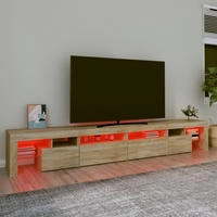 Vidaxl - Tv-schrank Mit Led-leuchten Sonoma-eiche 260x36,5x40 Cm