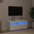 vidaXL TV-Schrank mit LED-Leuchten weiß 90 x 35 x 40 cm (804382)