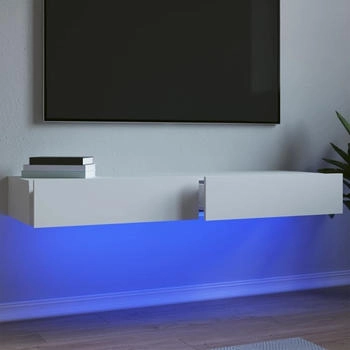 vidaXL TV-Schränke mit LED-Leuchten 2 Stk. weiß 60 x 35 x 15,5 cm (842887)
